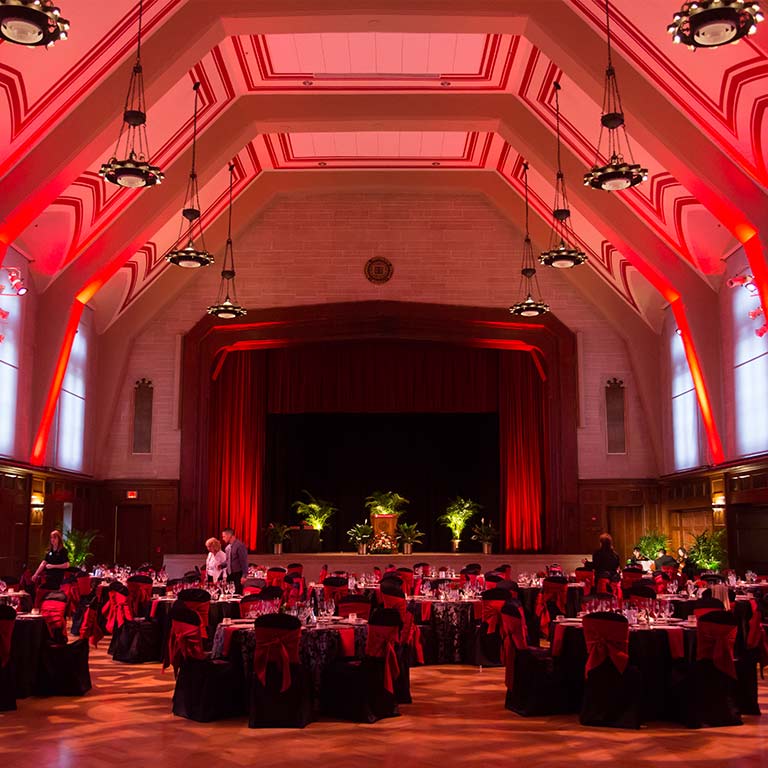 A formal event in Alumni Hall